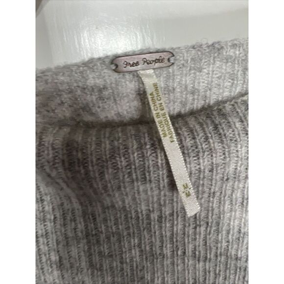 Free People Women's Medium Gray and Multicolored Striped Mini Sweater Dress - Picture 5 of 7